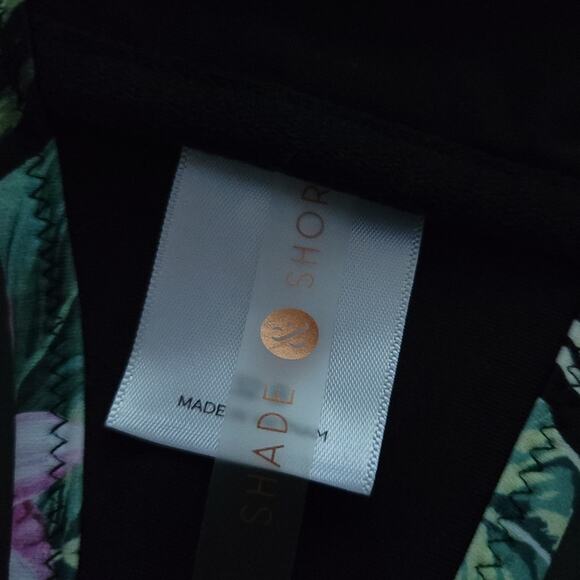 Shade & Shore Bikini Top 32B Black Palm Floral Print Underwire, Adjustable Strap - Picture 5 of 6